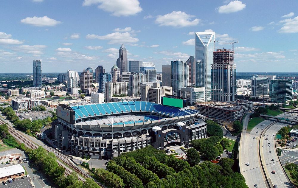 Uptown Charlotte, North Carolina, from the air