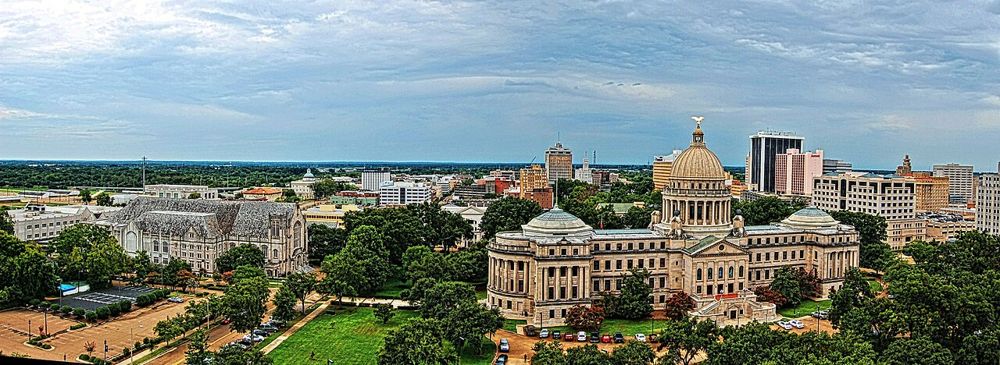 Downtown Jackson, Mississippi, and the State Capitol